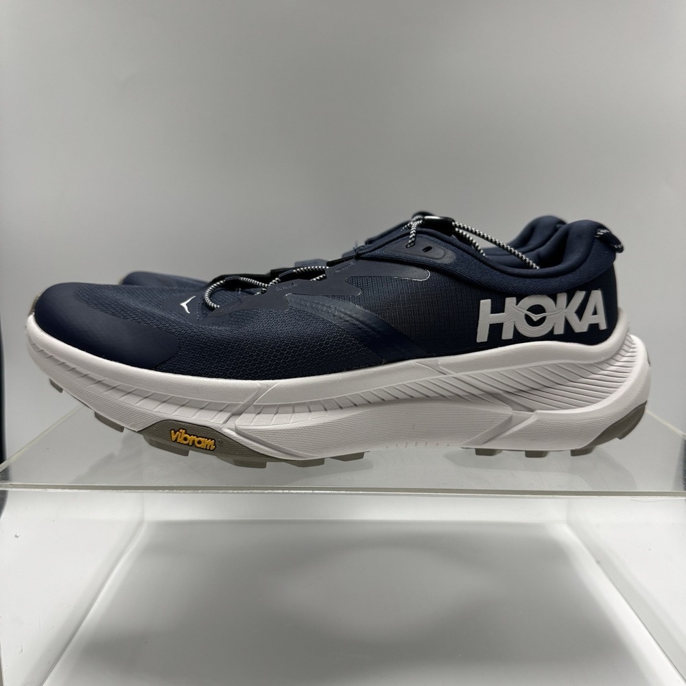 Brand New Hoka Transport Vibram Trail Running Blue 1123153 VYN Men's Size 10